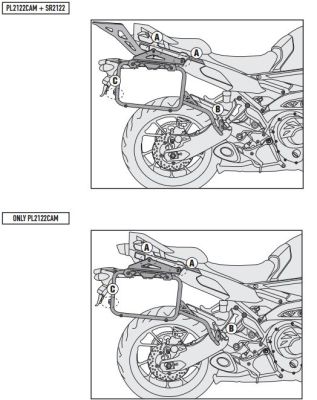 GIVI PL2122CAM YAMAHA MT-09 TRACER (15-17) YAN ÇANTA TASIYICI