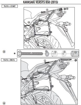 GIVI PL4114 KAWASAKI VERSYS 650 (15-18) YAN ÇANTA TASIYICI