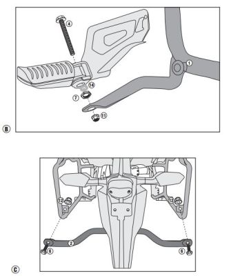 GIVI PL4114CAM KAWASAKI VERSYS 650 (15-18) YAN ÇANTA TASIYICI