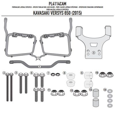 GIVI PL4114CAM KAWASAKI VERSYS 650 (15-18) YAN ÇANTA TASIYICI