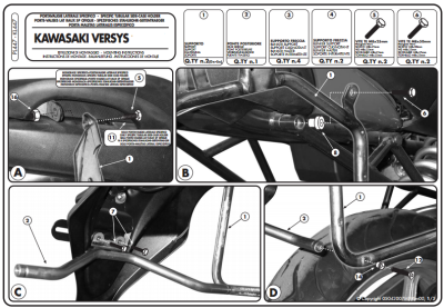 GIVI PL447 KAWASAKI VERSYS 650 (06-09) YAN ÇANTA TASIYICI