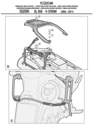 GIVI PL532CAM SUZUKI DL 650 V-STROM (04-11) YAN ÇANTA TASIYICI - Thumbnail