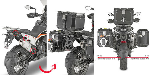 GIVI PLOR7710CAM KTM 790 ADVENTURE (19-20) - ADVENTURE R (19-20) - 890 ADV. (21) YAN ÇANTA TAŞIYICI