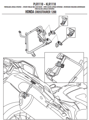 GIVI PLR1110 HONDA VFR 1200X CROSSTOURER (12-18) YAN ÇANTA TASIYICI