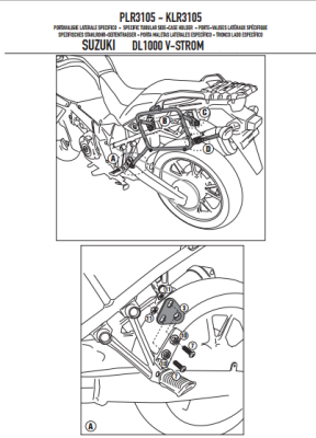 GIVI PLR3105 SUZUKI DL 1000 V-STROM (14-18) YAN ÇANTA TASIYICI