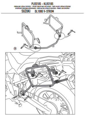 GIVI PLR3105 SUZUKI DL 1000 V-STROM (14-18) YAN ÇANTA TASIYICI