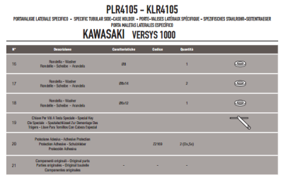 GIVI PLR4105 KAWASAKI VERSYS 1000 (12-14) YAN ÇANTA TASIYICI