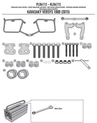 GIVI PLR4113 KAWASAKI VERSYS 1000 (15-17) YAN ÇANTA TASIYICI