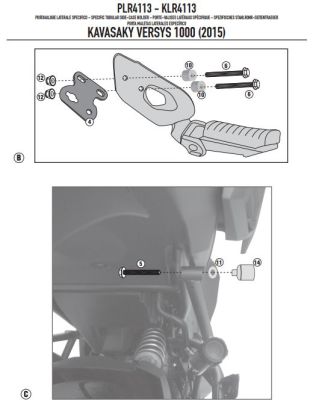 GIVI PLR4113 KAWASAKI VERSYS 1000 (15-17) YAN ÇANTA TASIYICI