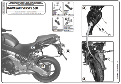 GIVI PLR450 KAWASAKI VERSYS 650 (10-14) YAN ÇANTA TASIYICI