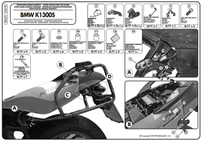 GIVI PLR692 BMW K 1200S (05-08) - K 1300S (09-16) YAN ÇANTA TASIYICI