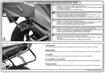 GIVI PLR692 BMW K 1200S (05-08) - K 1300S (09-16) YAN ÇANTA TASIYICI