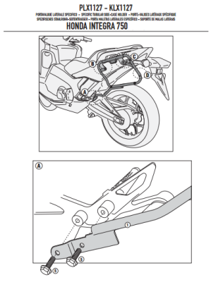 GIVI PLX1127 HONDA INTEGRA 750 (14-15) YAN ÇANTA TASIYICI