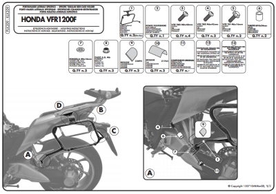 GIVI PLX209 HONDA VFR 1200F (10-16) YAN ÇANTA TASIYICI