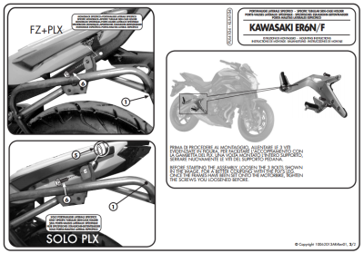 GIVI PLX4104 KAWASAKI ER-6N - ER-6F 650 (12-16) YAN ÇANTA TASIYICI