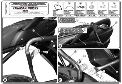 GIVI PLX447 KAWASAKI VERSYS 650 (06-09) YAN ÇANTA TASIYICI