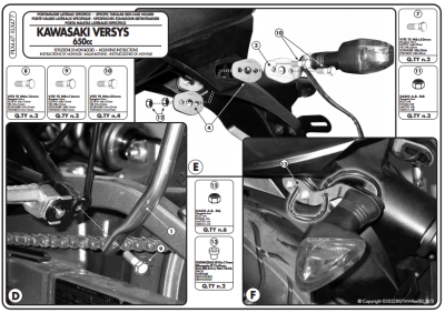 GIVI PLX447 KAWASAKI VERSYS 650 (06-09) YAN ÇANTA TASIYICI