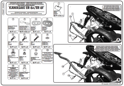 GIVI PLX449 KAWASAKI ER-6N - ER-6F 650 (09-11) YAN ÇANTA TASIYICI