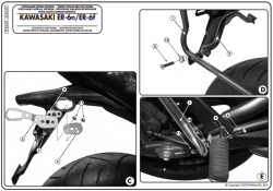 GIVI PLX449 KAWASAKI ER-6N - ER-6F 650 (09-11) YAN ÇANTA TASIYICI - Thumbnail