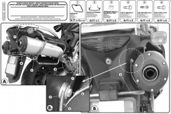 GIVI PLX528 SUZUKI DL 1000 V-STROM (02-11) KAWASAKI KLV 1000 (04-10) YAN ÇANTA TASIYICI - Thumbnail