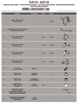 GIVI PLXR1110 HONDA VFR 1200X CROSSTOURER (12-18) YAN ÇANTA TASIYICI