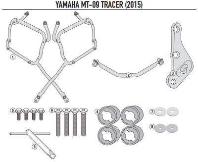 GIVI PLXR2122 YAMAHA TRACER 900 (15-17) YAN ÇANTA TAŞIYICI