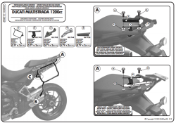 GIVI - GIVI PLXR312 DUCATI MULTISTRADA 1200 (10-14) YAN ÇANTA TASIYICI (1)