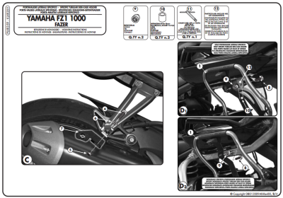 GIVI PLXR359 YAMAHA FZ1 FAZER 1000 (06-15) YAN ÇANTA TASIYICI