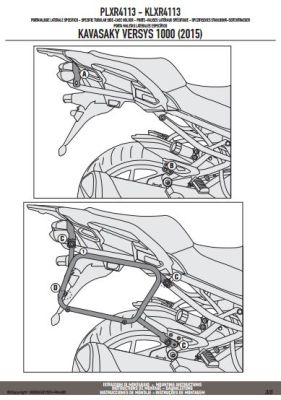 GIVI PLXR4113 KAWASAKI VERSYS 1000 (15-16) YAN ÇANTA TASIYICI