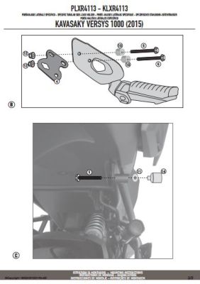 GIVI PLXR4113 KAWASAKI VERSYS 1000 (15-16) YAN ÇANTA TASIYICI