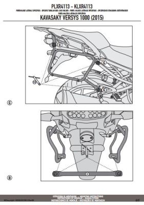 GIVI PLXR4113 KAWASAKI VERSYS 1000 (15-16) YAN ÇANTA TASIYICI