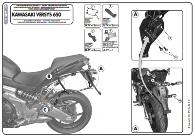 GIVI PLXR450 KAWASAKI VERSYS 650 (10-14) YAN ÇANTA TASIYICI