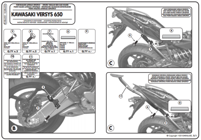 GIVI PLXR450 KAWASAKI VERSYS 650 (10-14) YAN ÇANTA TASIYICI