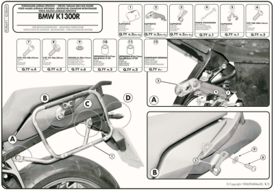 GIVI PLXR691 BMW K 1200R (05-08) - K 1300R (09-16) YAN ÇANTA TAŞIYICI