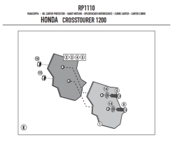 GIVI RP1110 HONDA VFR 1200X CROSSTOURER (12-19) KARTER KORUMA - Thumbnail
