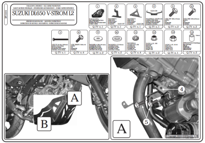 GIVI RP3101 SUZUKI DL 650 V-STROM (11-23) KARTER KORUMA