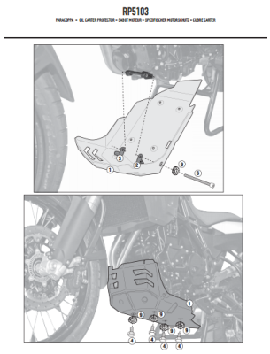 GIVI RP5103 BMW F650GS - F800GS (08-17) - F700GS (13-17) - F800GS ADV. (13-18) KARTER KORUMA