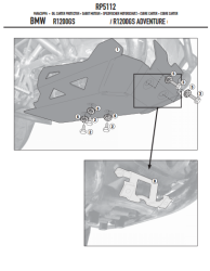 GIVI RP5112 BMW R1200GS-R1200GS ADVENTURE (13-18)-R1200R/RS (15-18) - R1250RS (19-21) KARTER KORUMA - Thumbnail