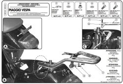 GIVI SR105 PIAGGIO VESPA LX - S 50-125-150 (05-14) ARKA ÇANTA TAŞIYICI - Thumbnail