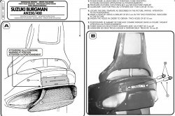 GIVI - GIVI SR111 SUZUKI BURGMAN 250-400 (98-02) ARKA ÇANTA TAŞIYICI (1)