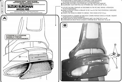 GIVI SR111 SUZUKI BURGMAN 250-400 (98-02) ARKA ÇANTA TAŞIYICI