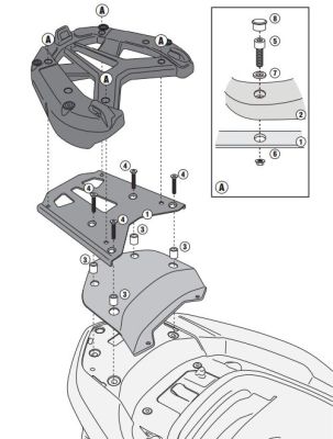 GIVI SR1123 HONDA FORZA 300 ABS (13-17) ARKA ÇANTA TAŞIYICI