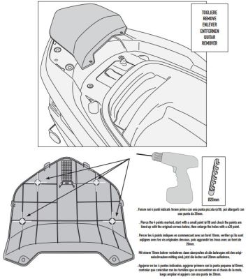 GIVI SR1123MM HONDA FORZA 300 ABS (13-17) ARKA ÇANTA TAŞIYICI