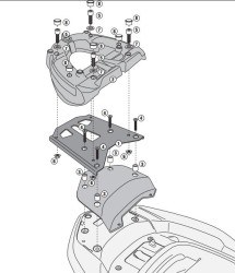 GIVI SR1123MM HONDA FORZA 300 ABS (13-17) ARKA ÇANTA TAŞIYICI - Thumbnail