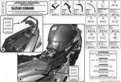 GIVI - GIVI SR116 SUZUKI GSR 600 (06-11) ARKA ÇANTA TAŞIYICI (1)