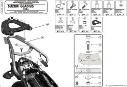 GIVI SR121 SUZUKI GLADIUS 650 (09-16) ARKA ÇANTA TAŞIYICI - Thumbnail