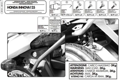 GIVI SR151 HONDA INNOVIA 125 (07-14) ARKA ÇANTA TAŞIYICI