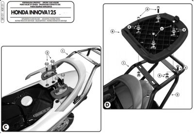 GIVI SR151 HONDA INNOVIA 125 (07-14) ARKA ÇANTA TAŞIYICI