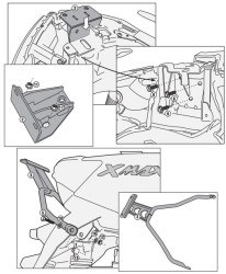 GIVI SR2111 YAMAHA X-MAX 400 (13-16) ARKA ÇANTA TAŞIYICI - Thumbnail