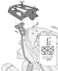 GIVI SR2111M YAMAHA X-MAX 400 (13-16) ARKA ÇANTA TAŞIYICI - Thumbnail